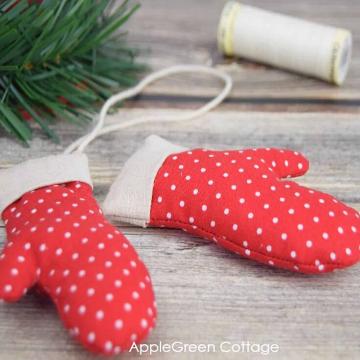 Image for Free Christmas Mitten Ornaments Pattern