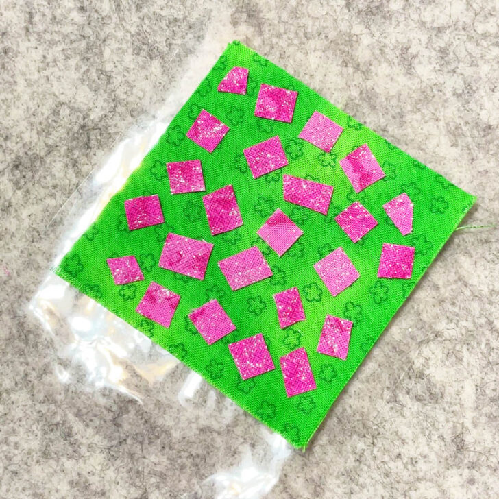 arranging your fabric confetti