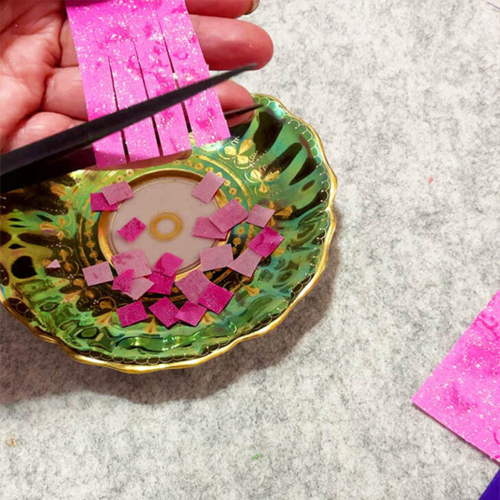 cutting fabric for confetti
