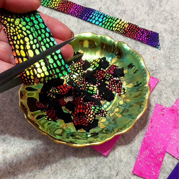 cutting fabric for confetti