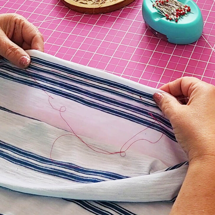 basting to secure hem
