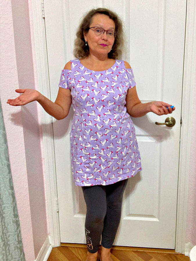cotton knit dress after laundry