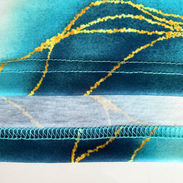 coverstitch hem on store-bought clothes