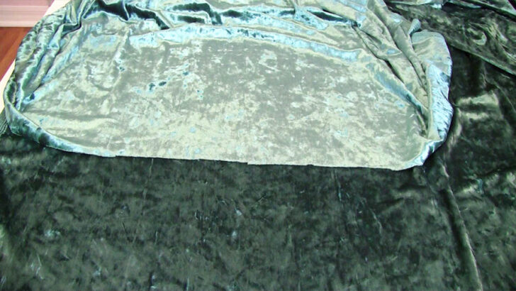 green velvet fabric