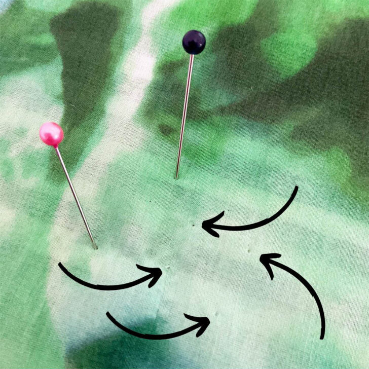 pin marks on fabrics