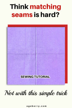 Image shows perfectly matching seams that all meet in one corner