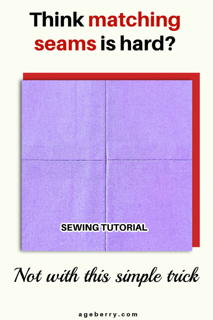 Image shows perfectly matching seams that all meet in one corner