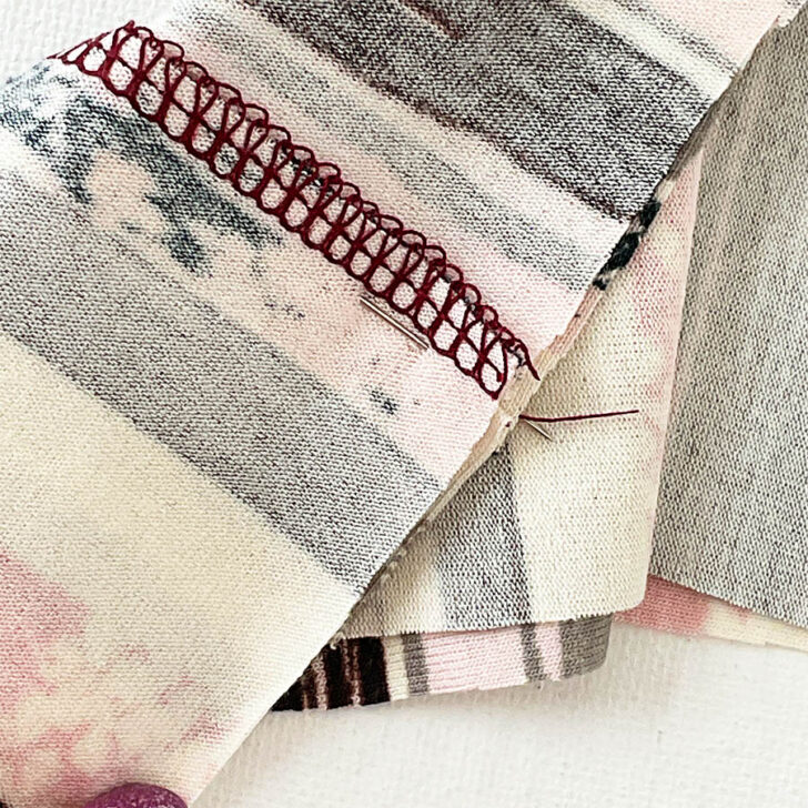 Image showing how to continue pinning knit fabric