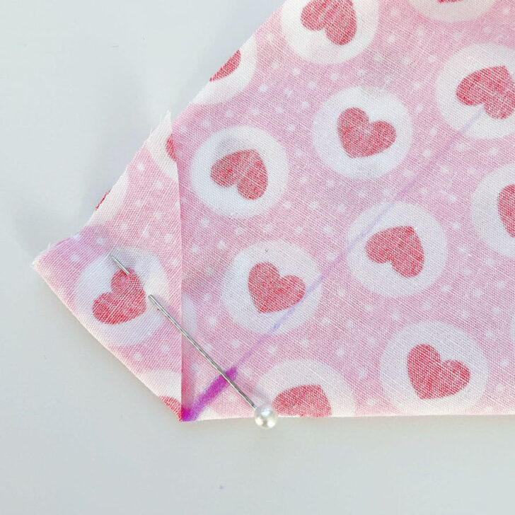 Creating the Stitching Line for a Mitered Corner