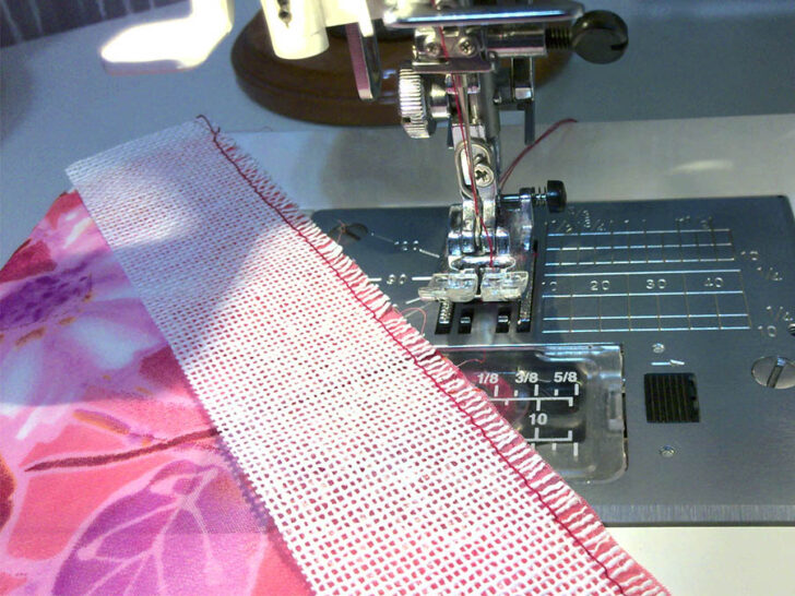 Stitch over the frayed edge