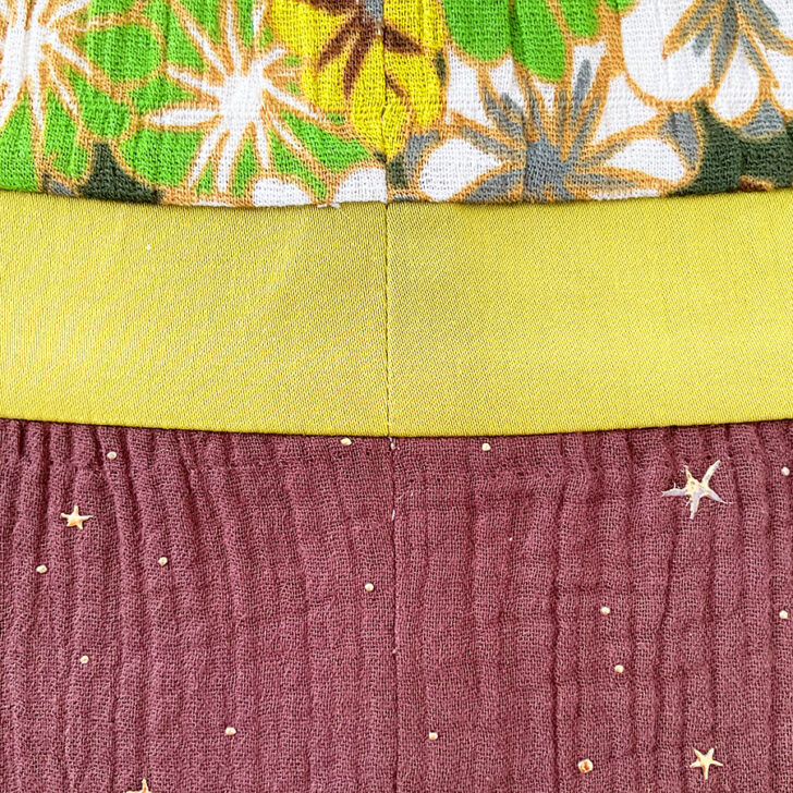The matched seams after pressing