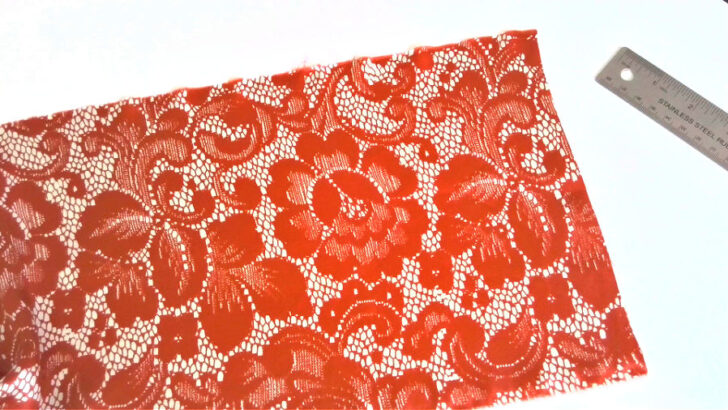 cut rectangle of fabric for your scrunchie
