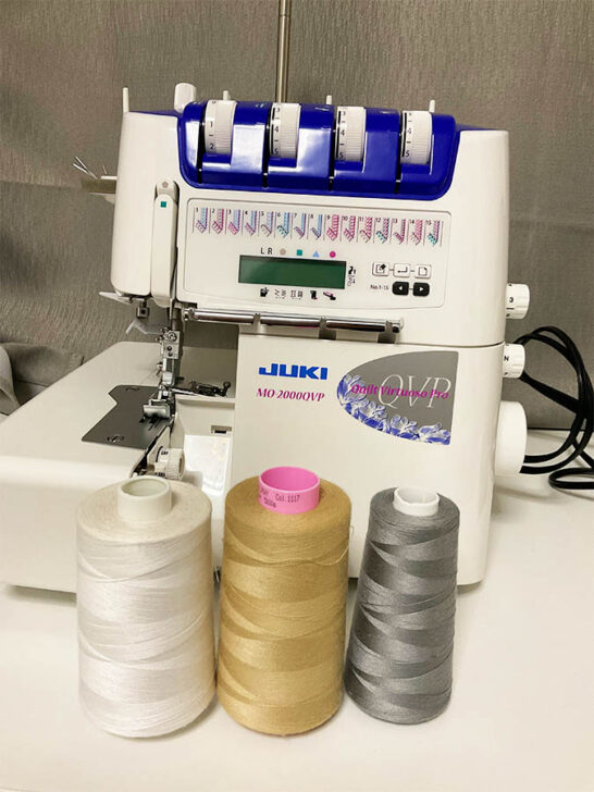neutral colored thread and my juki serger