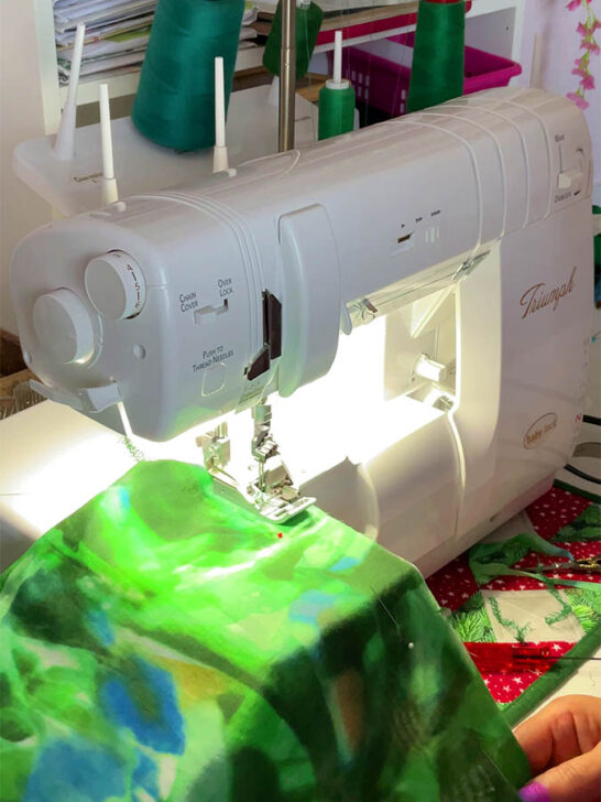 placing pins parallel to the seamline