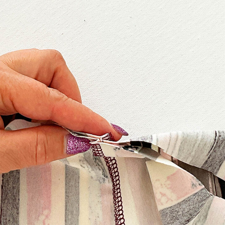 Image showing how the seams pressed in different directions loom like