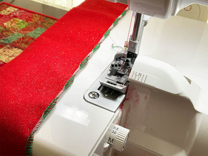 trying decorative stitches on my serger