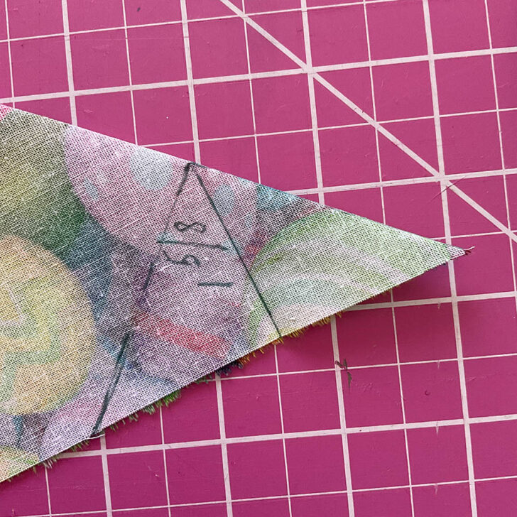 Stitching line visible in the image after the fold