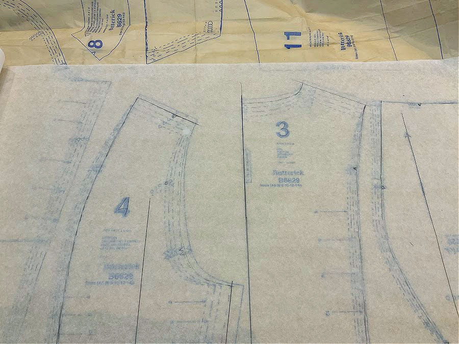 Image of a commercial pattern altered to fit a person's specific measurements