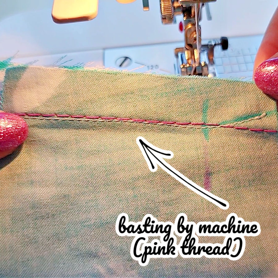 basting by machine example