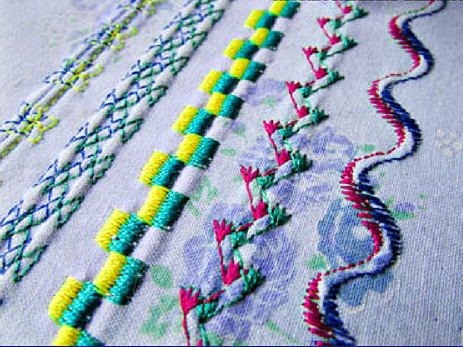 decorative stitches made with a twin needle