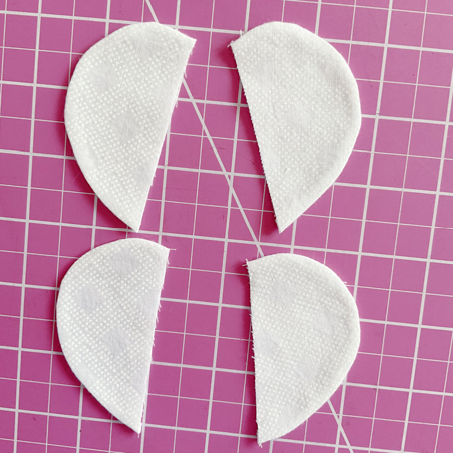 angel wings prepared to be attached