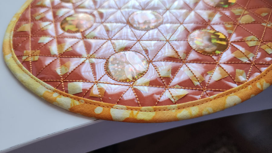 binding used in a household placemat or potholder