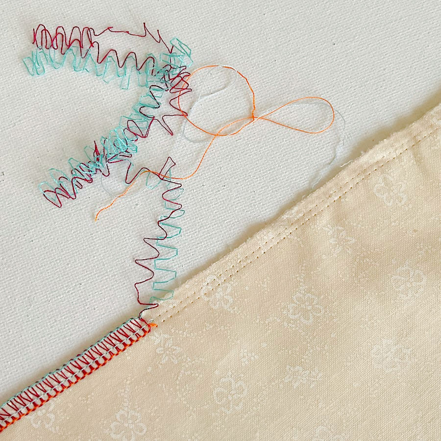 the looper thread comes away easily after the needle tjhreads are removed