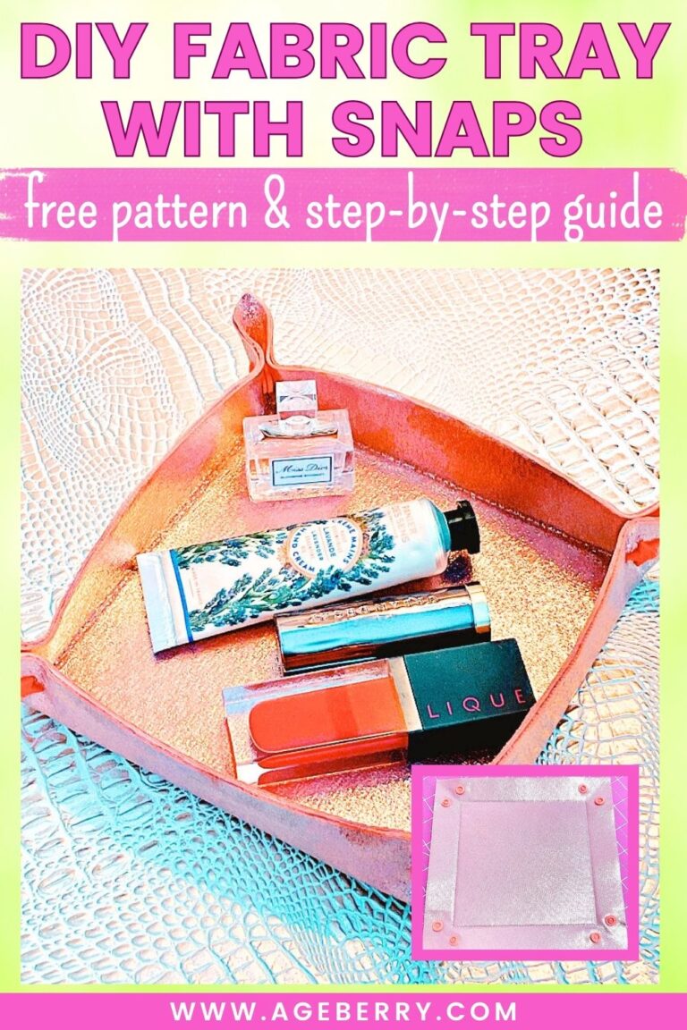 Easy Fabric Tray DIY with Snaps - Free Pattern and Step-by-Step Guide