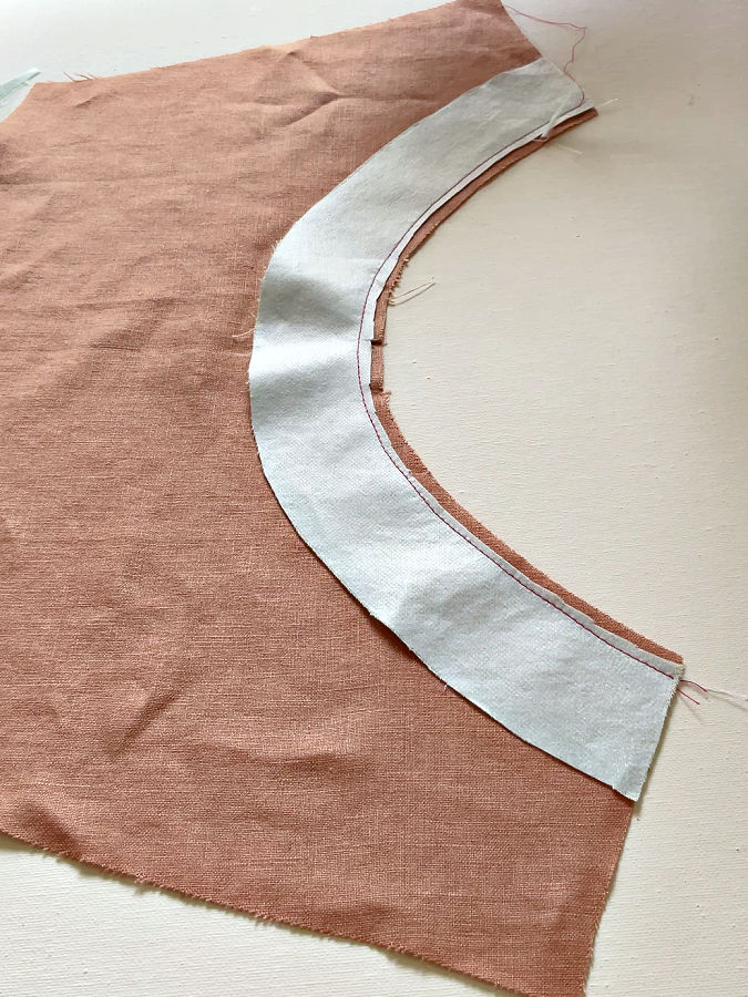 image shows graded seam allowance