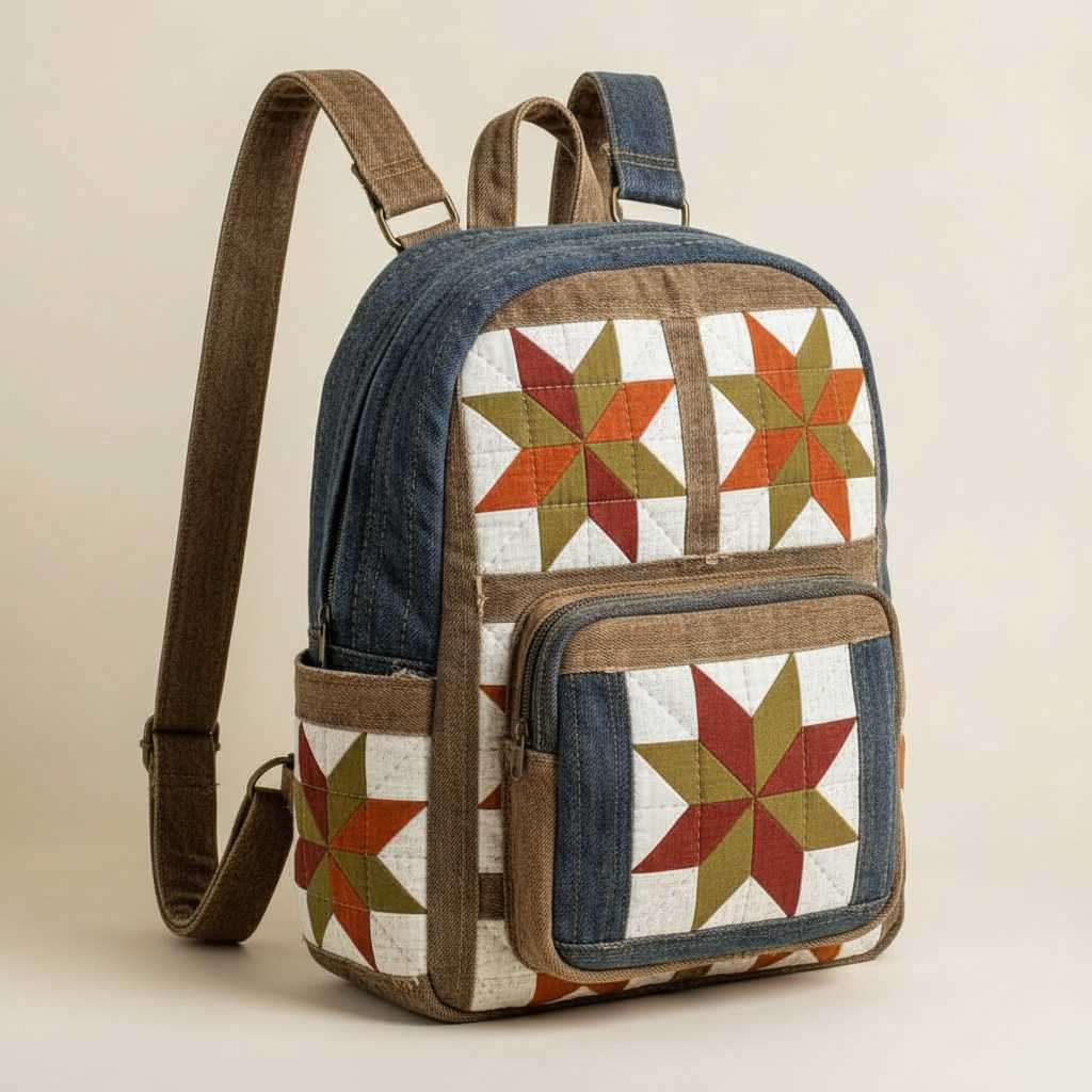 AI generated image of a backpack with a brown color scheme