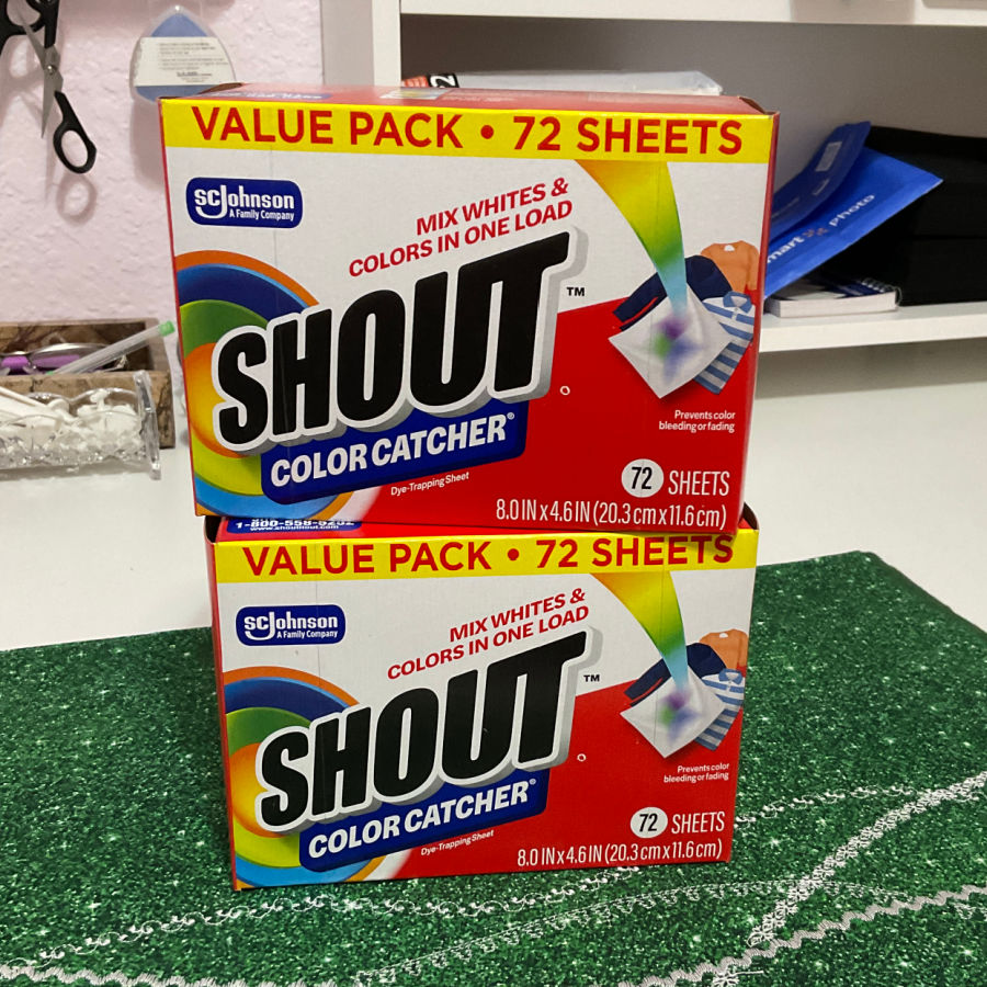 shout color catcher boxes one on top of each other