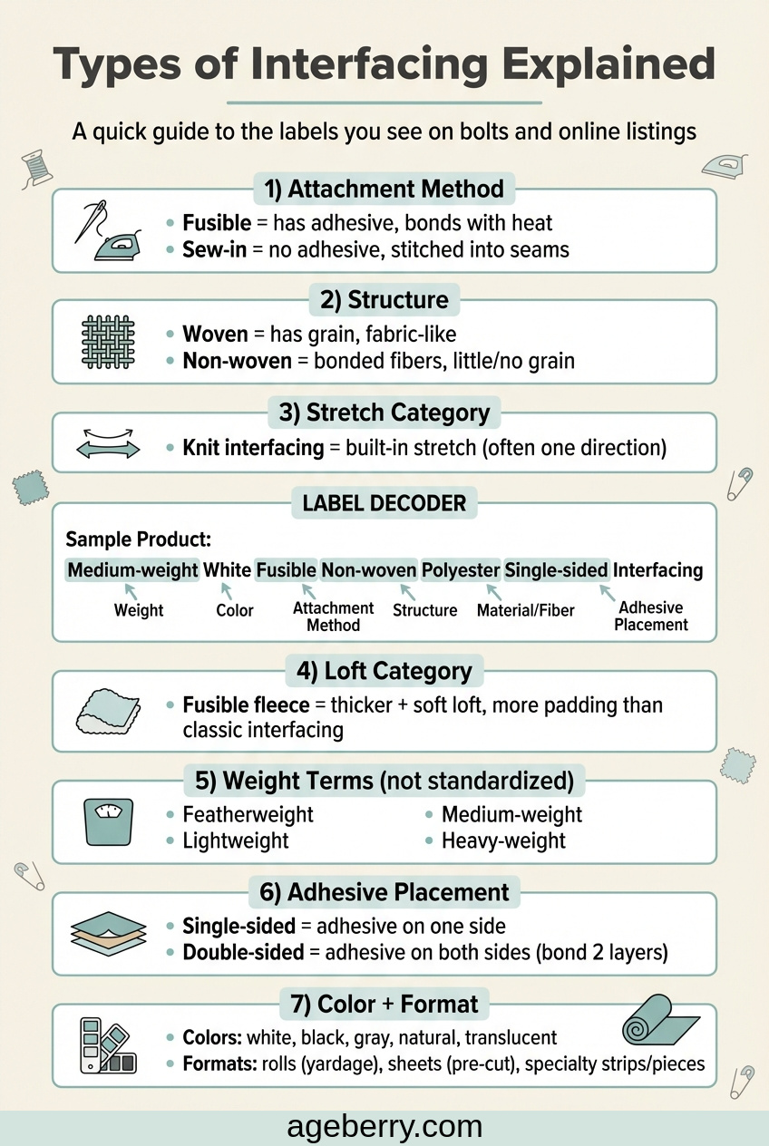 types of interfacing infographic