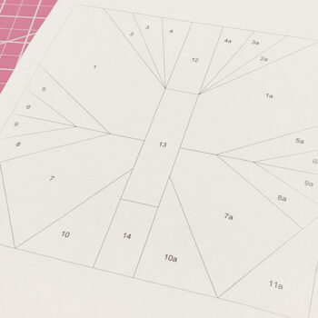 image of the pattern of the butterfly with pieces numbered