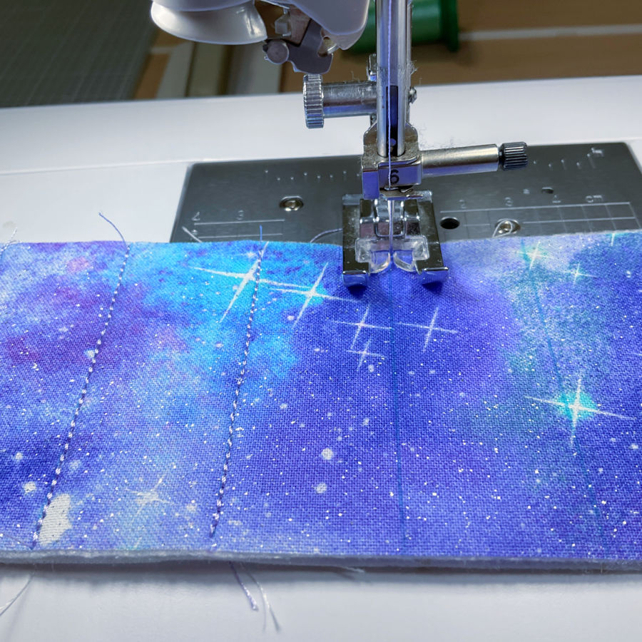 quilting the bottom gusset