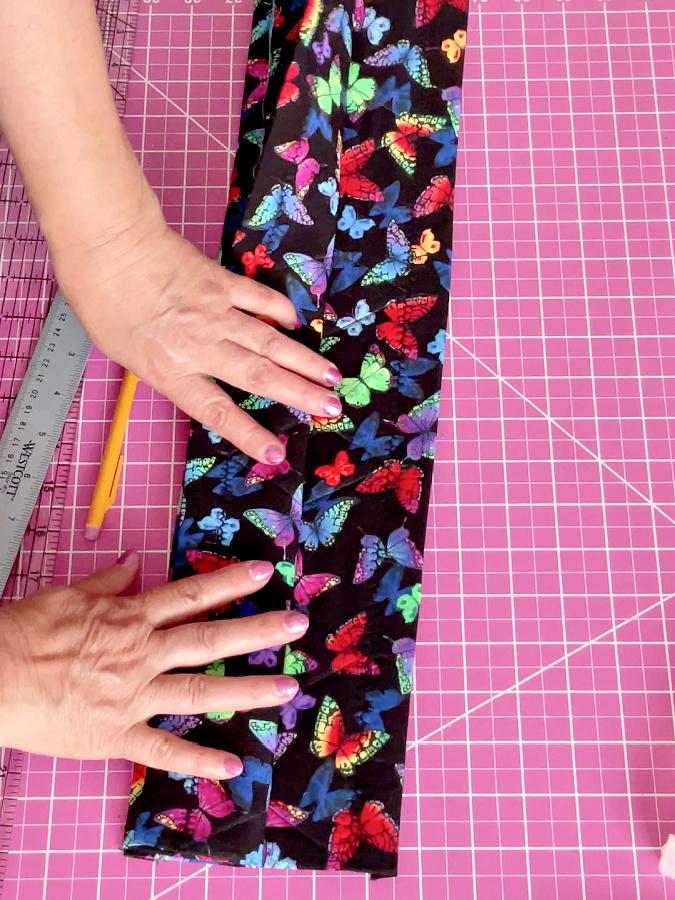 After both sides are folded out the two long pieces will form one rectangle